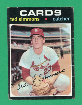 BUCKLED TED SIMMONS HOF RC ROOKIE 1971 TOPPS #117 LOW GRADE EXAMPLE *TPHLC-6803