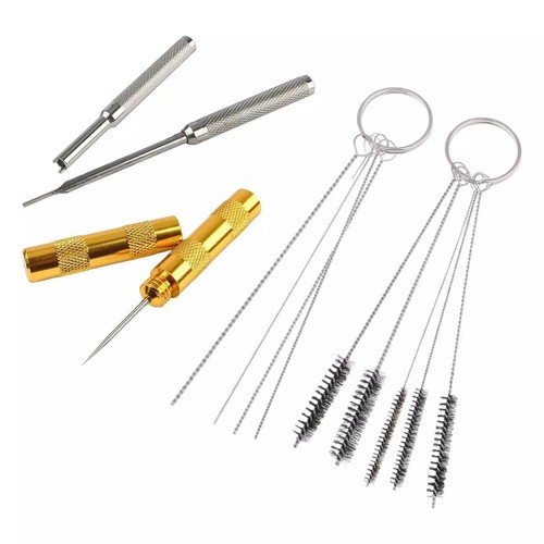 11X Airbrush Cleaning Kit NEW With Brushes & Needles Remove Clean Dried Paint-UK - Picture 8 of 17