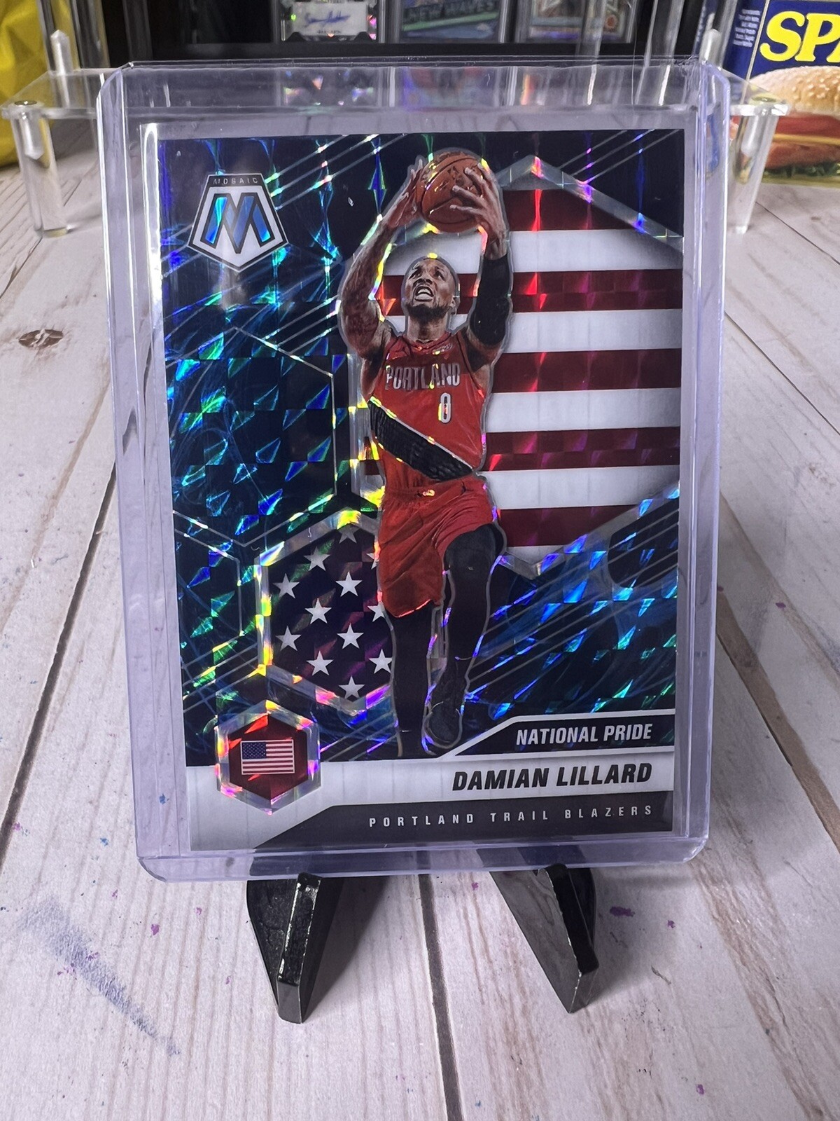 2020-2021 Panini Mosaic Damian Lillard National Pride 246 Genesis CASE HIT