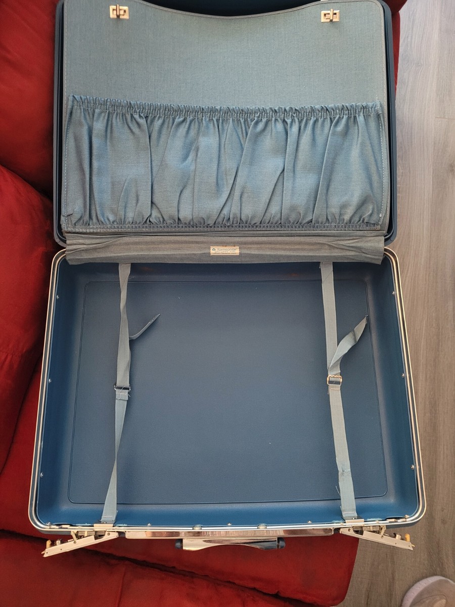Samsonite Saturn 400 Vintage Original Suitcase, Blue 20 x 18 x 7