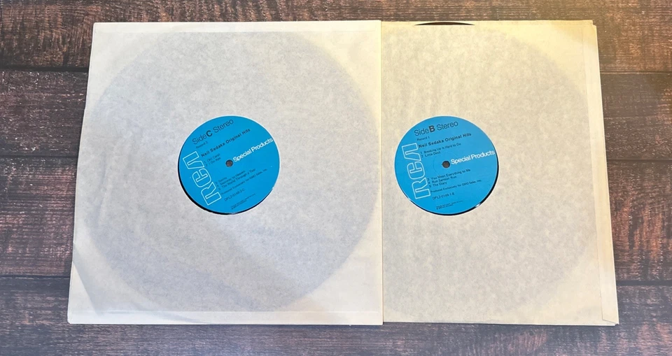 Neil Sedaka Original Hits Vinyl LP 2 Record Album From 1975 with Lyric Sheet Foto 4 de 4