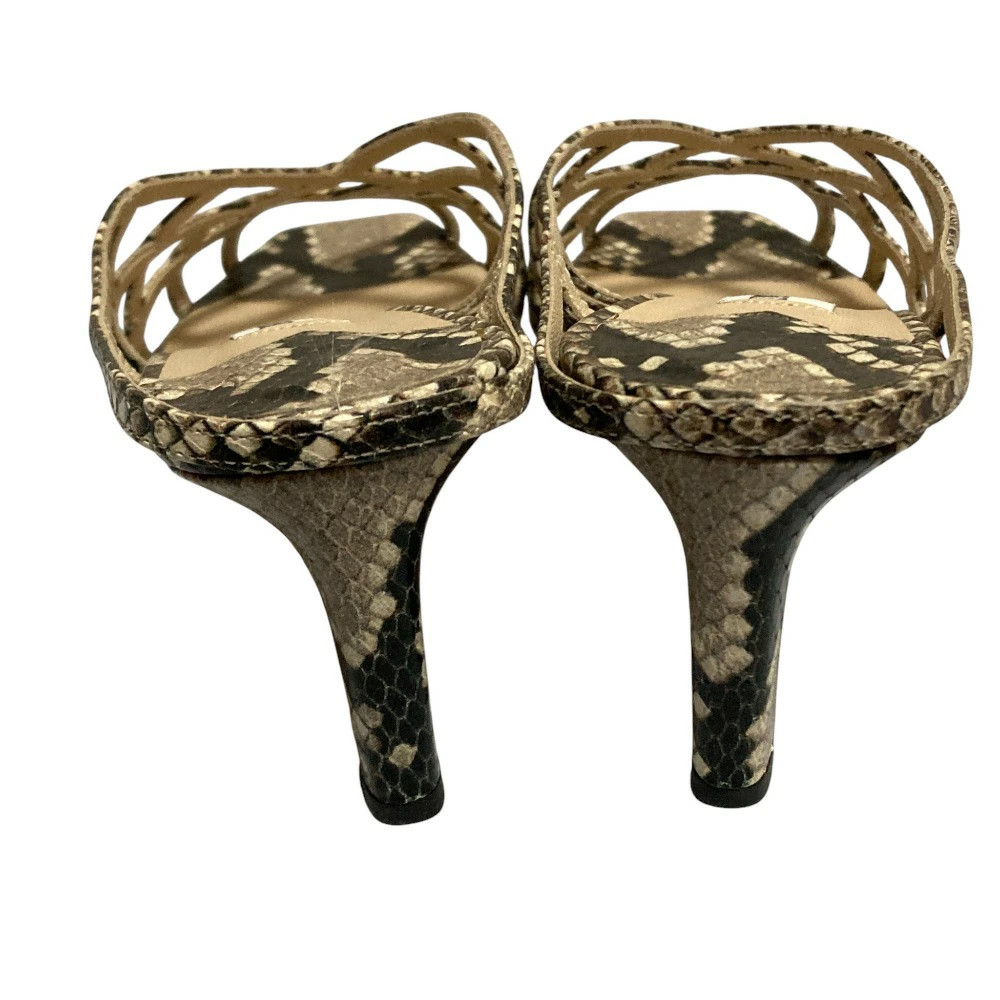 Jimmy Choo Python Pattern Strap Mule Sandals Beig… - image 4