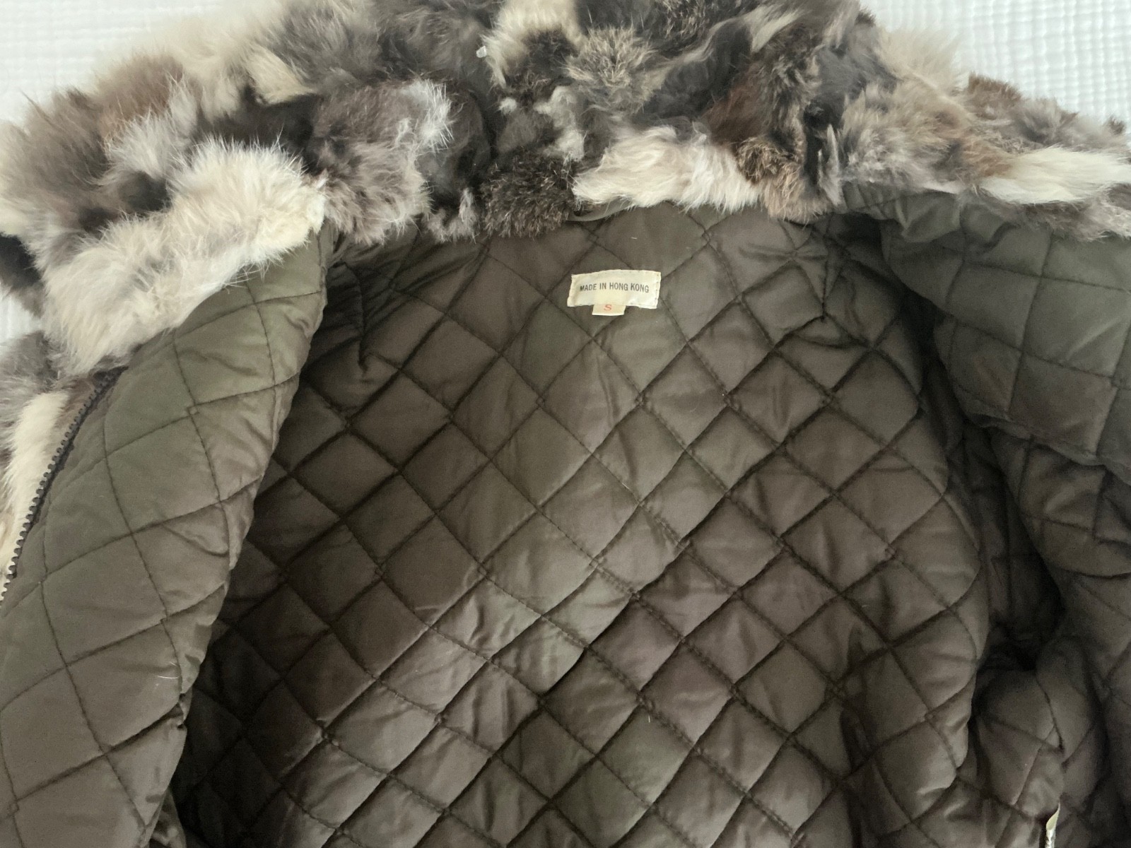 Vintage Patchwork Authentic Rabbit Fur Brown and … - image 3