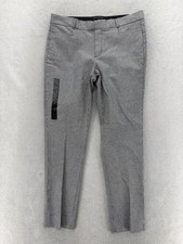 Banana Republic Sloan Dress Pants Womens 6 Gray Check Twill Stretch Career NWT