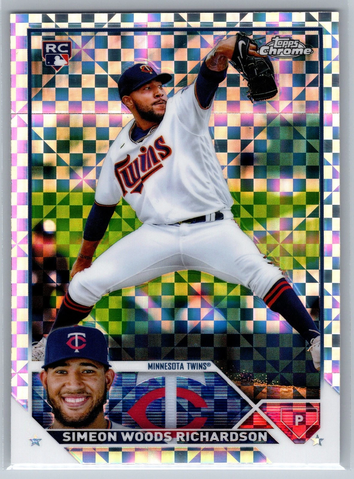 2023 Topps Chrome Simeon Woods Richardson X-Fractors #173 Minnesota Twins