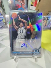 Ryan Mutombo 2021-22 Bowman U Chrome Auto 1st Refractor #BCPA-RMU Georgia Tech