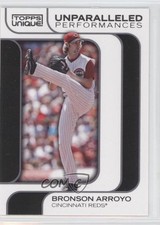 2009 Topps Unique Unparalleled Performance Bronson Arroyo #UP15 0j8