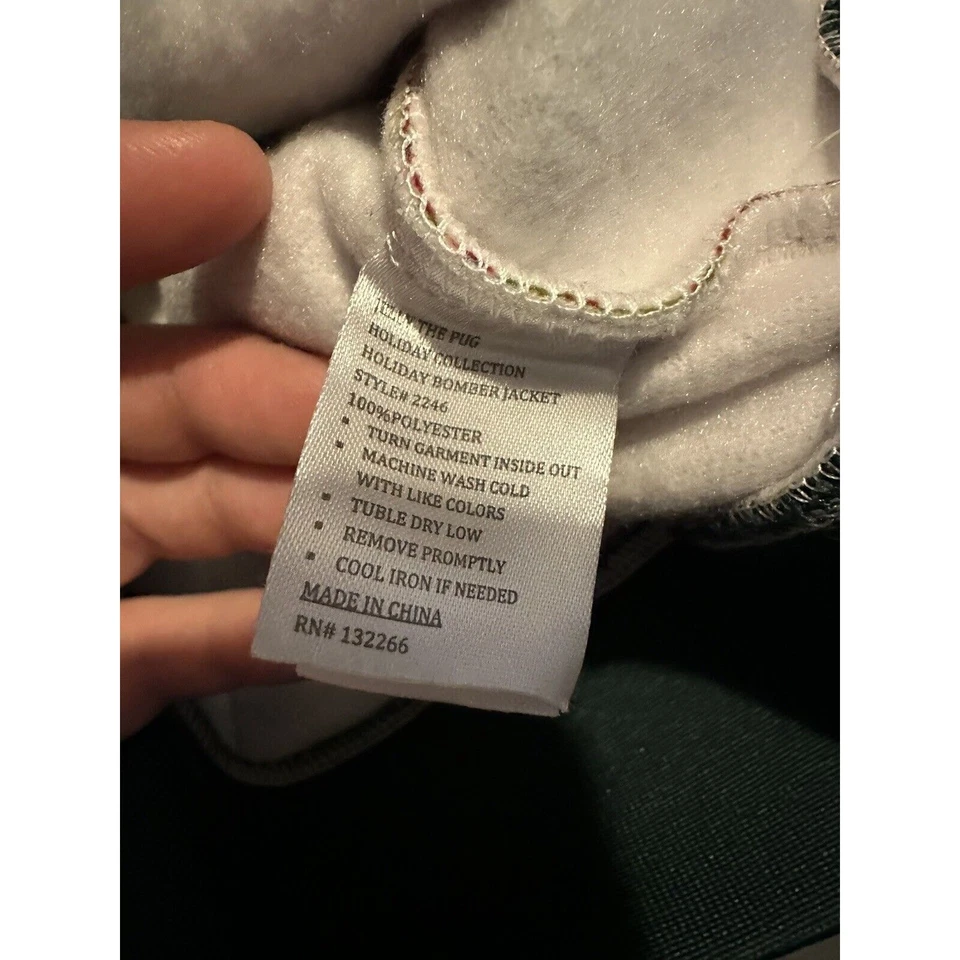 Chaqueta Bomber Jelly The Pug Vacaciones Niño Pequeño Talla 2T Franela Cierre a Presión Navidad Foto 4 de 4