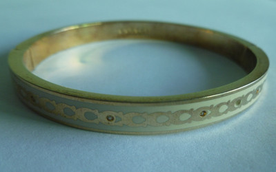 Coach Damen C Logo Signature Armreif Armband Schmuck Gold - 100% Original