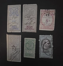 FRANCE Revenue Fiscal Used Stamp Lot BOB Back of Book  T17375