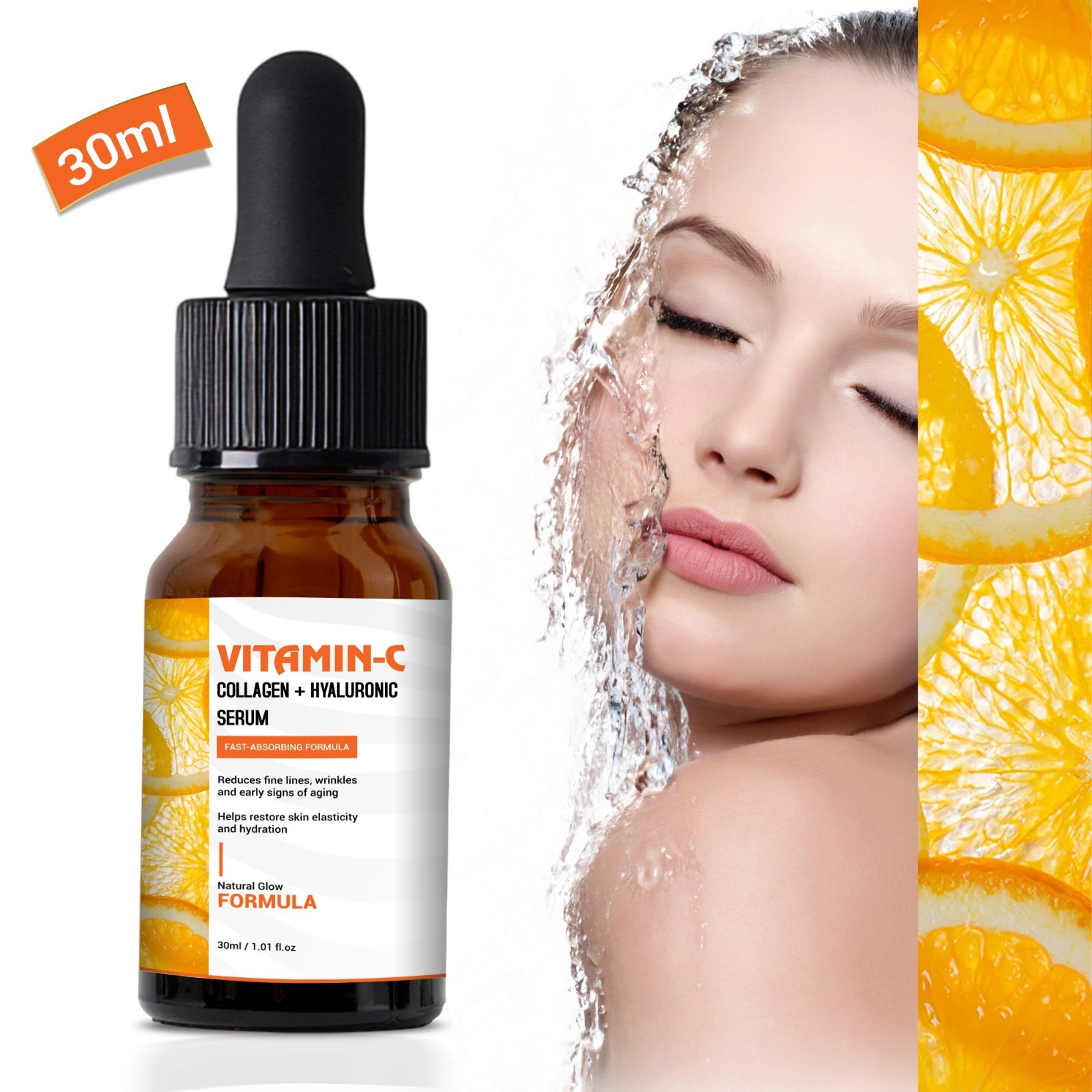 Vitamin C Face Serum Cream with Hyaluronic Acid-Anti Aging Anti Wrinkle 30ML
