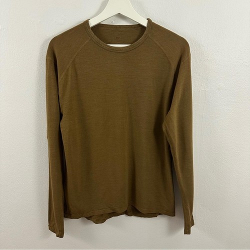 Wings + Horns Men's Brown Long Sleeve Crew Neck Sweater Size Small