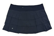 Lululemon Pace Rival Skirt Womens Size 12 Tall Black Lined Tennis Skort
