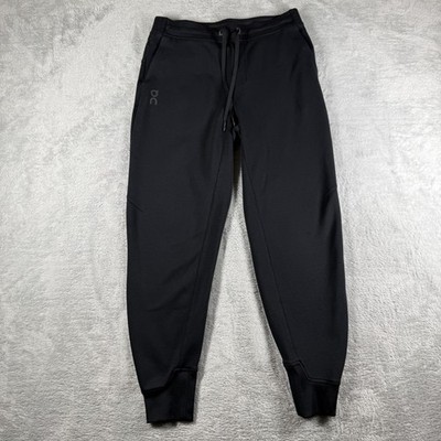 On Pants Mens Small Black Run On Clouds Sweatpants Joggers Athletic Gym Running