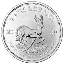 2020 South Africa Krugerrand Silver Coin - Bullion Coin - 1 oz BU 85.79 per troy oz