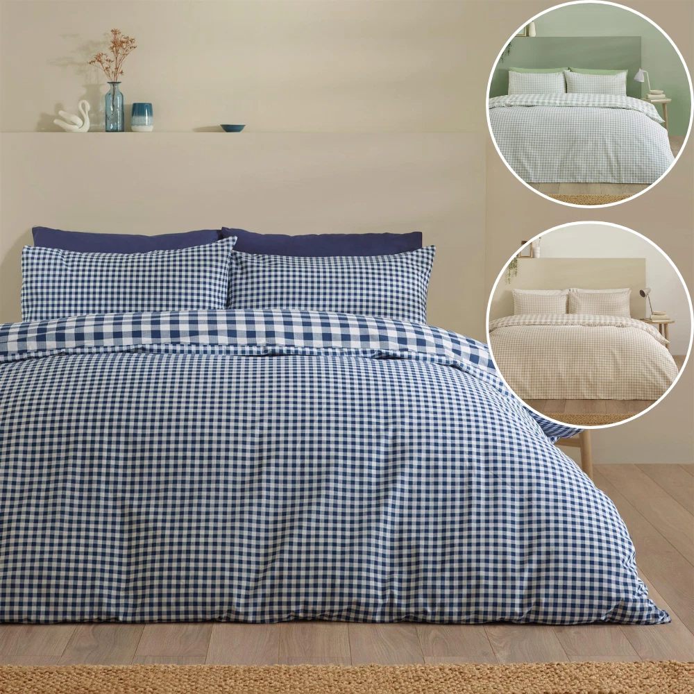 Catherine Lansfield Rooster Cut Velvet King Duvet Cover Set