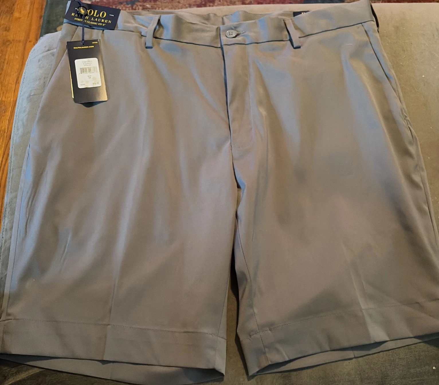 POLO RALPH LAUREN STRETCH CLASSIC FIT PERFORMANCE SHORT 9” Dark Silver 38