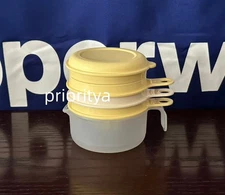 Tupperware 5Pc Cooks Maid 6oz Zester Juicer Egg Separator Cup Cover Yellow Clear