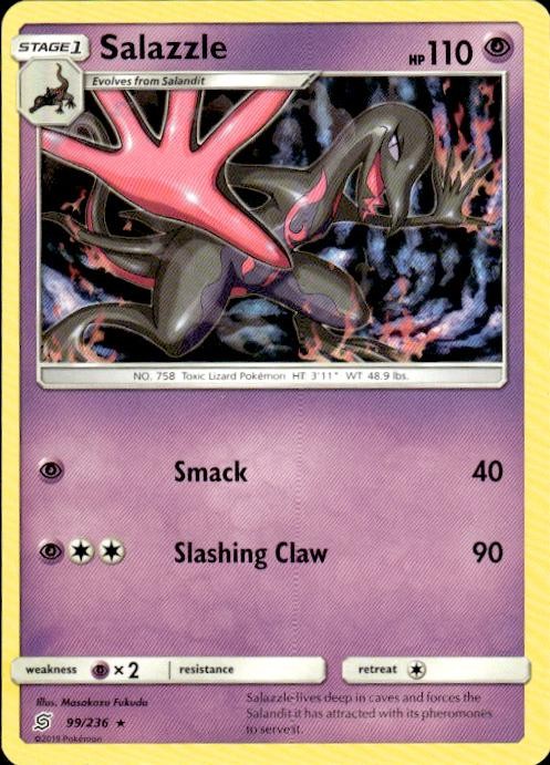 Pokemon Salazzle (99) SM - Unified Minds 99/236 Light Play LP+ or Better