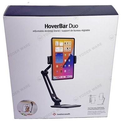 Twelve South HoverBar Duo 12-2143 Adjustable Stand Clamp iPad Tablet Black NEW