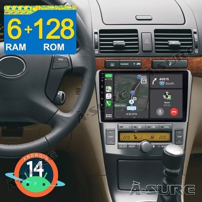 6+128 Für Toyota Avensis T25 2002-08 DAB+ Android 14 Carplay Autoradio GPS Navi