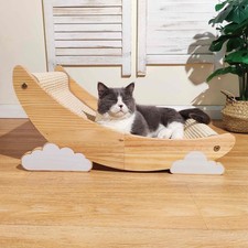 Medium Lunar Shade Sisal Cat Scratcher Post Lounger Modern Furniture Felt Pads