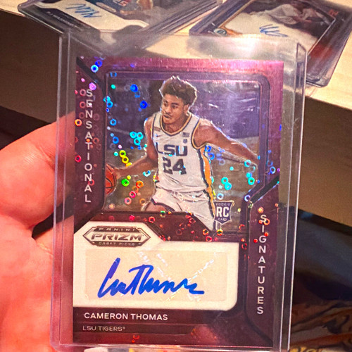 Panini 2021-22 Prizm Draft Picks Cameron Thomas Sensational Sigs SS-CTH /50