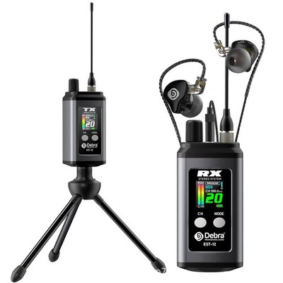 EST-12 Stereo In-Ear Wireless Monitor UHF Professional IEM System w/ TFT LCD my2