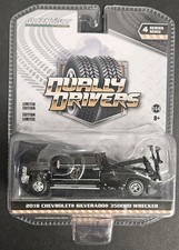 1/64 2018 CHEVROLET SILVERADO 3500HD Greenlight black 1/64 WRECKER TOW TRUCK