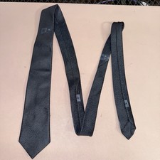 Vintage Sears Men  s Neck Tie Blue Textured Woven Polyester USA 1970s 1980s