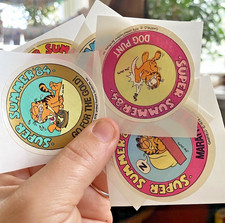 Vintage 80s Sticker Lot: 6 Garfield, 1984 Olympics Stickers, Restored READ