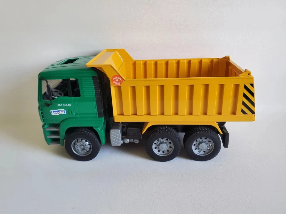 BRUDER Camion Man TGA 41.440 Cassone Basculante Scala 1/16 Cantiere Toy T. B.E - Immagine 3 di 4