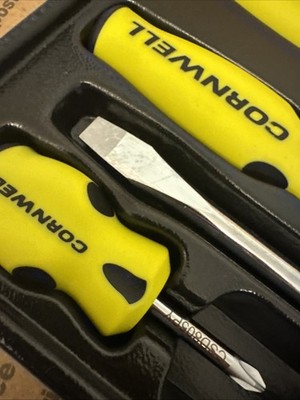 New Cornwell Tools 10pc Yellow Handle Screwdriver Set CSD810SY | eBay