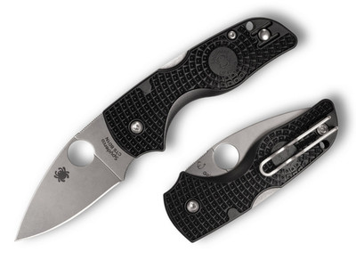 SPYDERCO Lil Native Lightweight CTS BD-1 Black FRN Plain Taschenmesser C230PBK