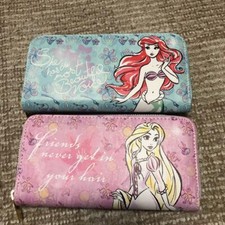 Disney Long Wallet Ariel Rapunzel Princess 2 set Prize Cute w/tracking f/s