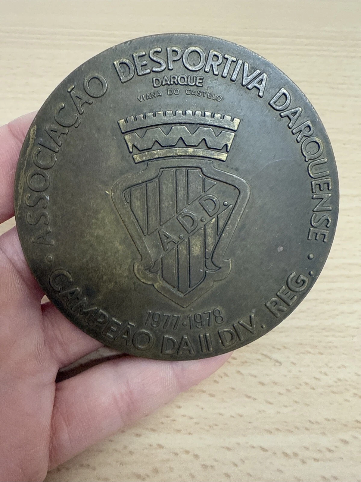 Médaille Associacáo Desportiva Darquense Campeáo Da II Div Reg A.D.D 1977 1978
