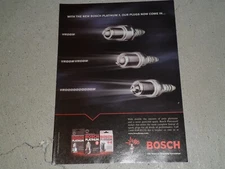 2002 BOSCH PLATINUM +4 SPARK PLUGS AD / ARTICLE