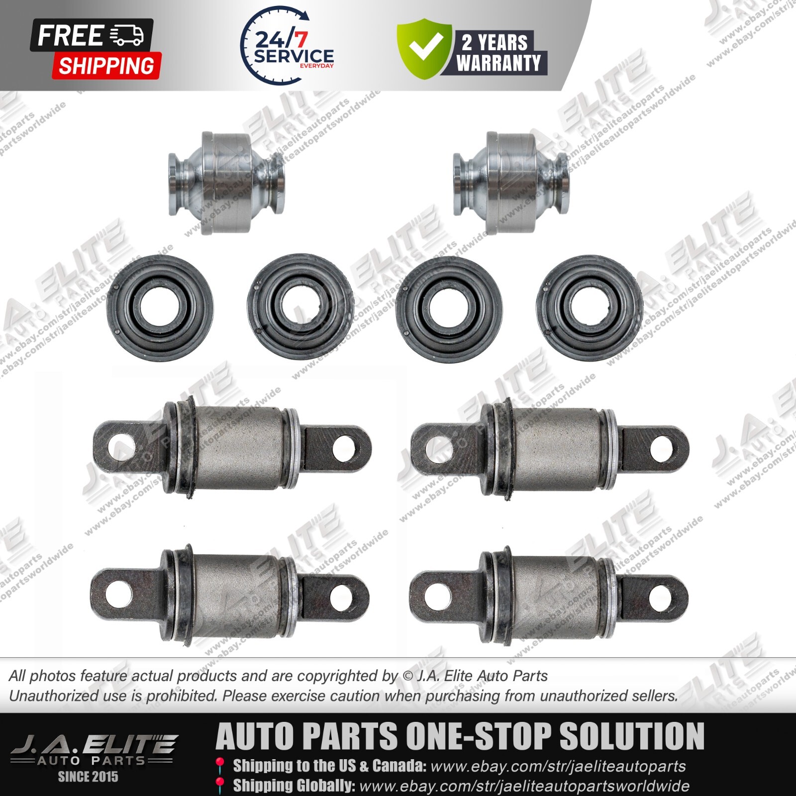 10pcs Front or Rear Lower Control Arm Bushing Kit fit Ferrari 430, 360
