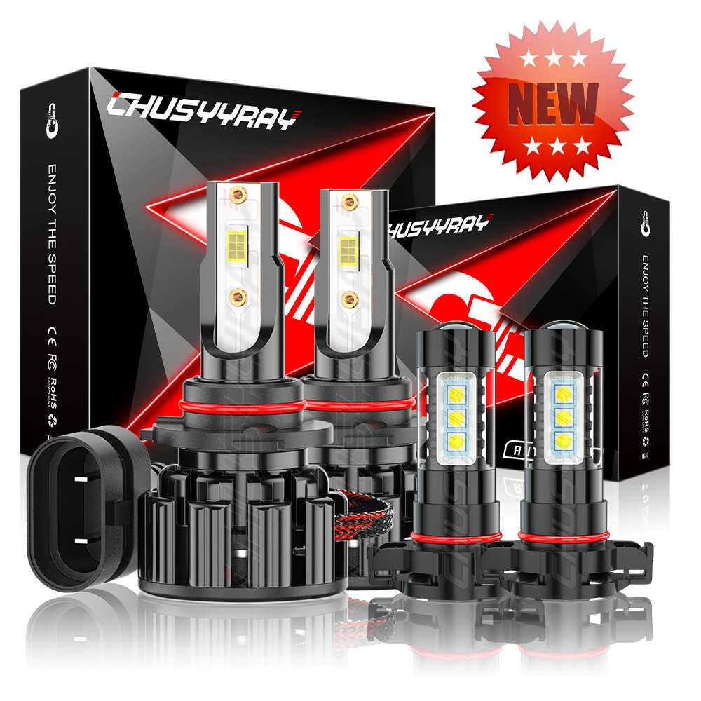 For 2014 2015 GMC Sierra 1500 White 9012 LED Headlight + 5202 Fog Light Bulbs 4x