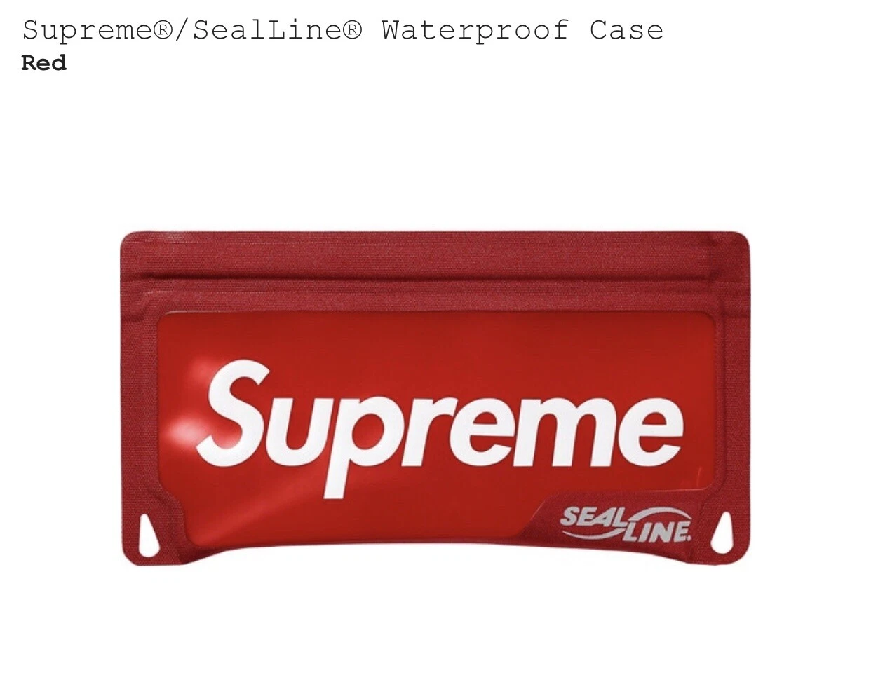 SUPREME SealLine Waterproof Case   Red