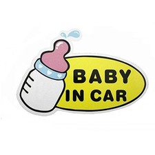 1pc Baby in Car Baby Safety Sign Car Sticker, Car Decal - Cartoon Nipple
