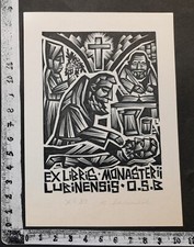 WUNDERKAMMER K EXLIBRIS 63 - "POLAND MONASTERY " - *R LEWANDOWSKI* - X SIGNED