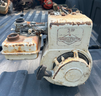 #ad #ad Vintage Briggs amp; Stratton 4 Cycle 2HP Engine Motor Moves Free Untested $148.74