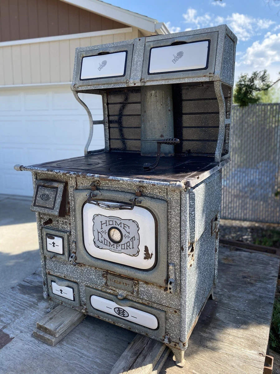 Beautiful Antique Home Comfort Wood Cook Stove! Wrought Iron Range Company  1908 | eBay