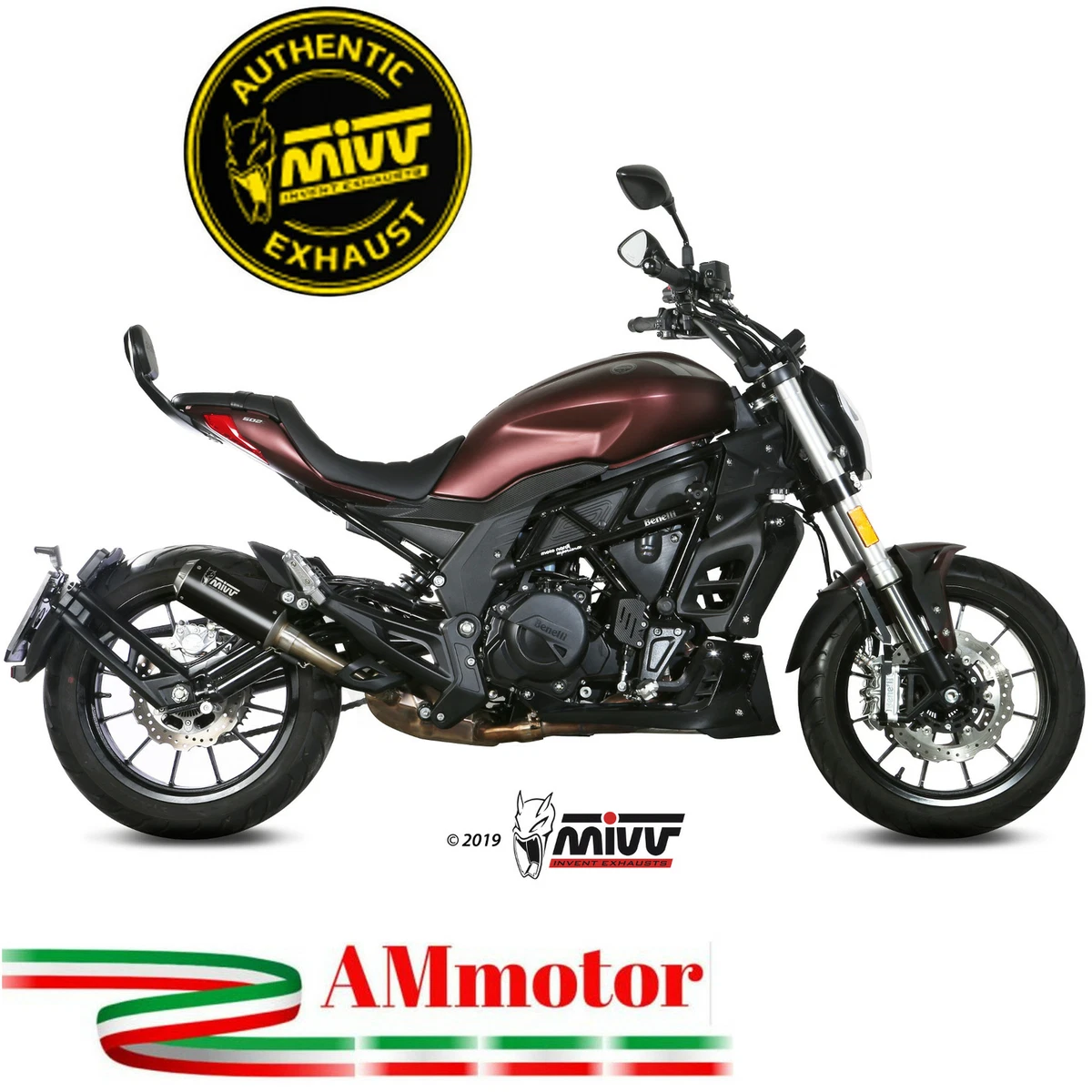 Terminale Mivv Speed Edge In Acciaio Inox Nero Per Benelli TRK 502 X 2018 - Omologato, Prodotto Italiano