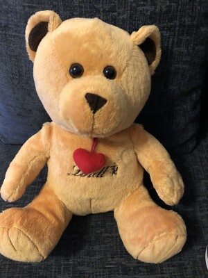 Lindt Teddybär rotes Band Schleife & Herz weiches Plüschtier 13 Zoll mit Reißverschlussbeutel