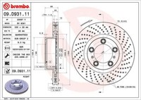 2X Brembo 09.D931.11 Bremsscheibe FüR Porsche