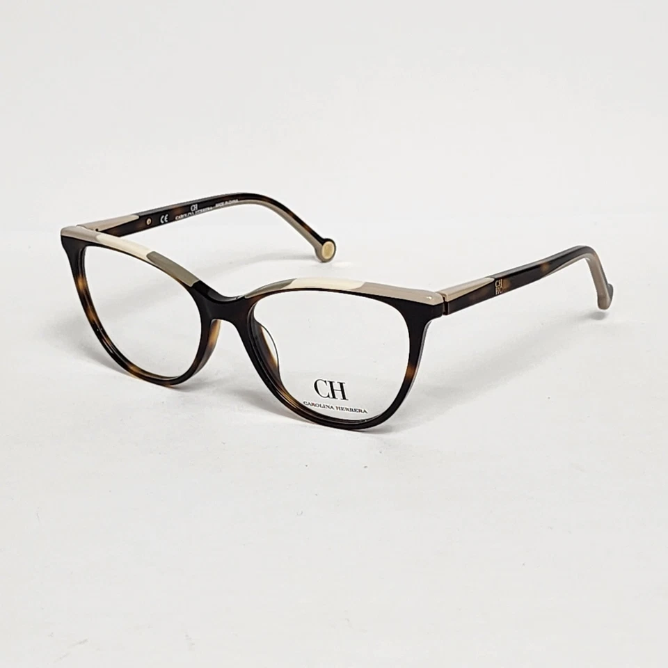 Женские овальные кошачьи очки Carolina Herrera VHE834K черепаховые/бежевые | 54 мм - Изображение 2 из 4