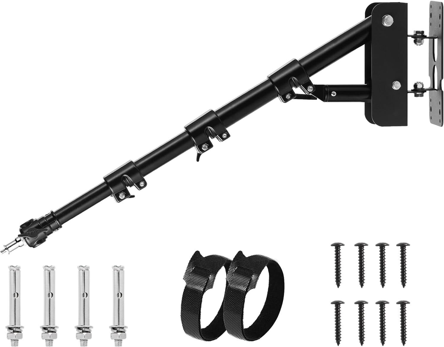 Selens 39" Wall Mount Triangle Boom Arm Flexible Extension For Ring Light Studio
