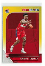 ADMIRAL SCHOFIELD #231 RC 2019-20 PANINI HOOPS WIZARDS YELLOW